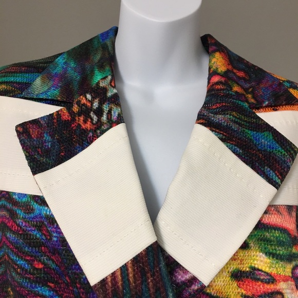 Escada Couture Multi Color Blazer Size 40 - Picture 11 of 16